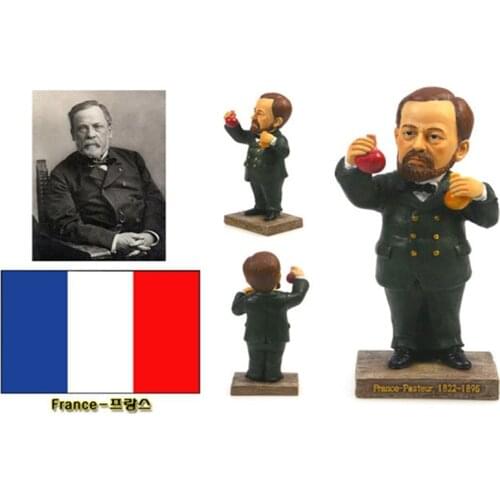 Hand-painted France Louis Pasteur Creative Resin Crafts World Celebrity Statue Tourism Souvenir Gifts Collection Home Decor