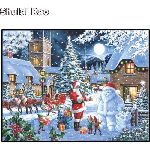 Santa claus snowman Diy Mosaic Diamond Painting Cross Stitch Full Square Round Drill 5D Rhinestone Embroidery Sale New Year Gift