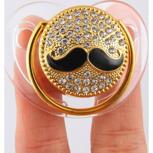 BPA Free Silicone Funny Mustache Baby Pacifier Nipple Toddler Pacifier Orthodontic Soothers Teat for Baby Gift