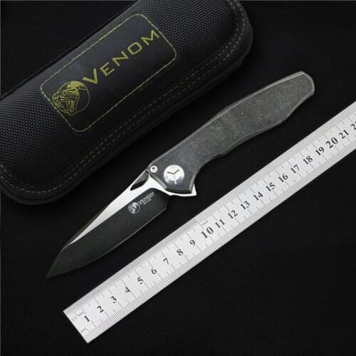VENOM folding knife M390 blade TC4 handle camping hunting knives High hardness multi edc tools pocket tactical survival knife