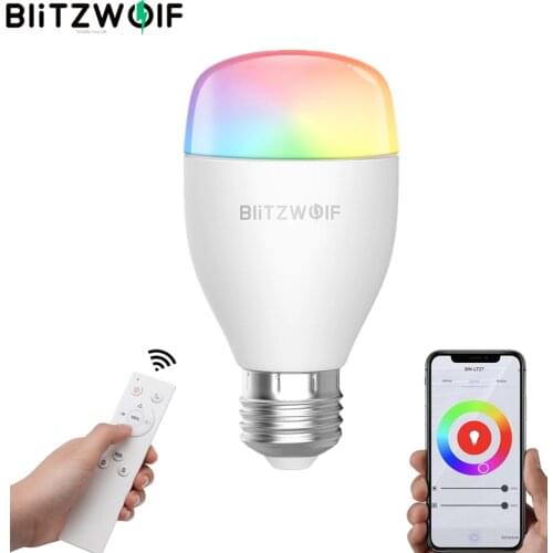 BlitzWolf Wifi LED Light Bulb AC100-240V RGB+CW 9W E27 APP Smart LED Light Bulb Lamp Work With Alexa Google Assistant+IR Remote