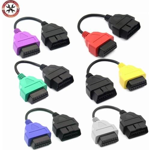 High Quality For Fiat ECU 6/4/3PCS Adapter Cables for FIAT ECU Scan & Multiecuscan OBD2 Connector Diagnostic Cable Free Shipping