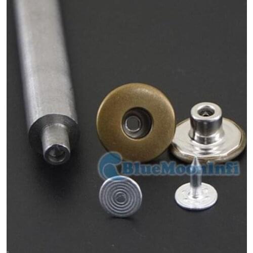 20/50/100 pcs One Tools and Look Fine Jean Tack Snap Button Stud Rivet No-Sew