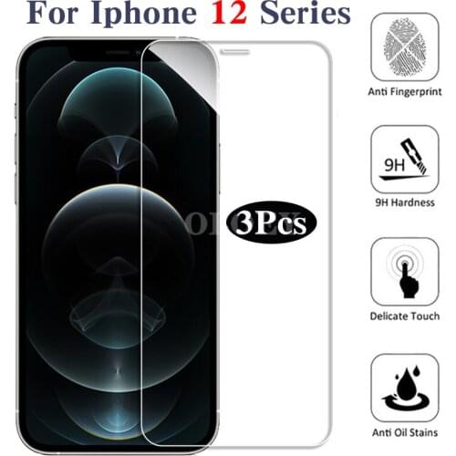 3 Pcs Screen Protector Protection Glass For Apple Iphone12 Pro Smartphones Accessories For Iphone 12pro Max 12 Pro Mini SE 2020