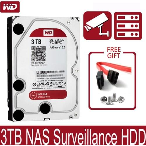 WD30EFRX network storage 3.5 '' NAS hard disk red disk 3TB 5400 RPM 64M Cache SATA III 6Gb/s 3000GB HDD HD Harddisk