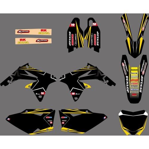 0120 Black NEW TEAM DECALS STICKERS GraphicS For Suzuki RMZ450 RMZ 450 2008 2009 2010 2011 2012