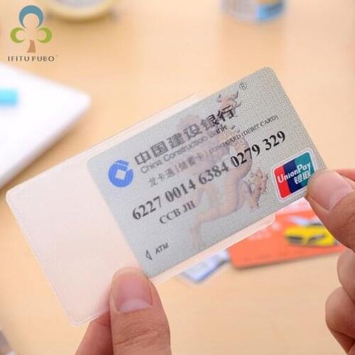 10pcs/lotTransparent anti - magnetic bank card sets IC card sets of identity card holder LYQ