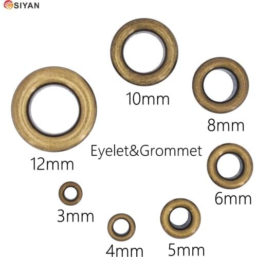 100sets Metal Bronze Eyelet With Grommet For Leathercraft DIY Scrapbooking Leathercraft Shoe Belt Tag Clothes Accessories