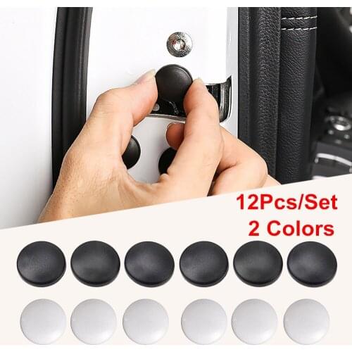 12Pcs/Set Universal Car Interior Door Lock Screw Protector Cover Cap Anti-rust