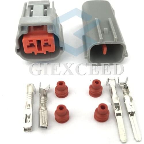 2 Sets 2 Pin 6195-0003 6195-0006 Automotive Connector Motorcycle Waterproof Wire Harness Lamp Light Socket