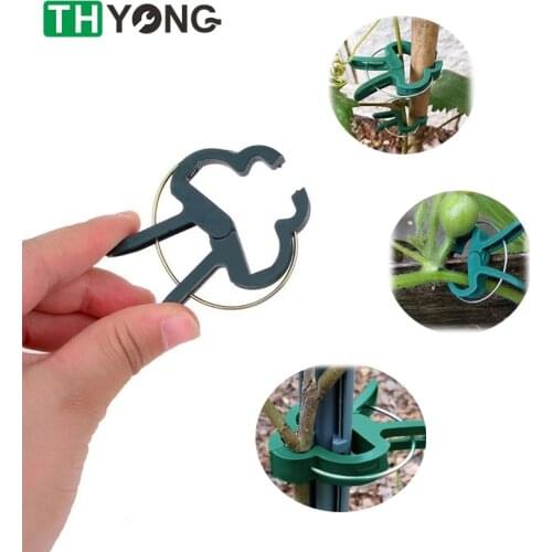 20Pcs Reusable Garden Plant Clamps Support Clip For Plants Hanging Vine Garden Greenhouse Vegetables Tomatoes Bracket Tool