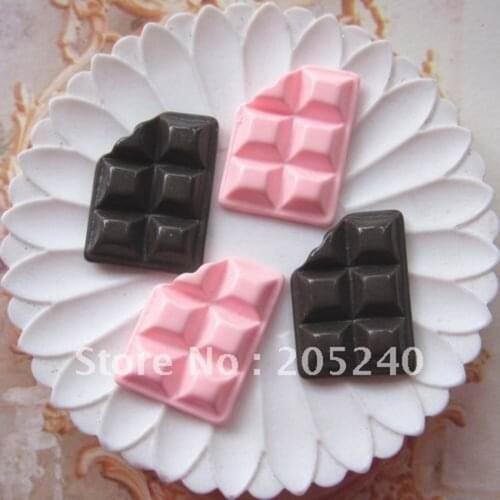 20pcs Mixed 2colors Hot Sale For DIY Phone Decoration Kawaii Resins Chocolate