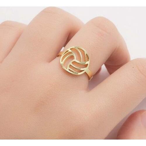 2020 Fashion Ladies Stainless Steel Ring Gothic Fashionable Golden Anti-allergic Smooth Simple Wedding Couple Ring Jewelry KPOP