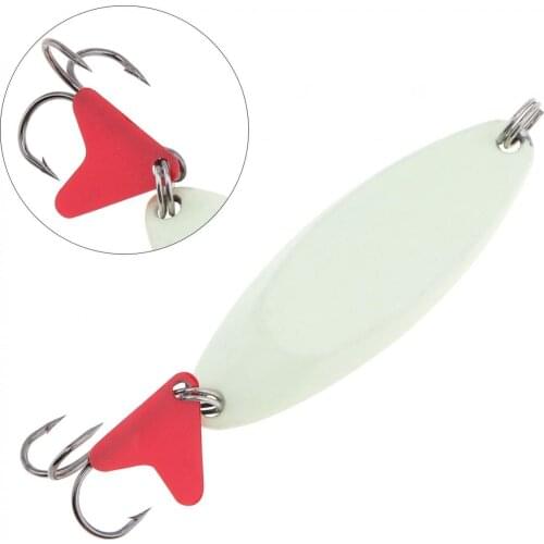21g Metal Sequin Spinner Luminous Fishing Lures Jig Bait with Treble Hook
