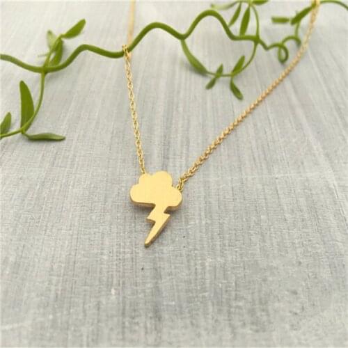 30pcs_Hot Koop lightning cloud ketting Angry Cloud Ketting Goud Storm Cloud Ketting handgemaakte jewely weer jewely