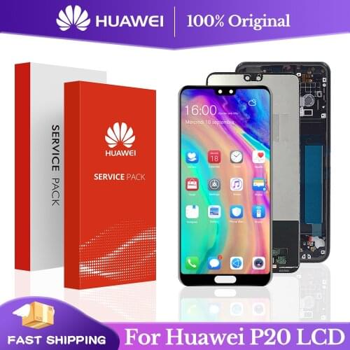 5.8'' Original For Huawei P20 EML-L29 L09 L22 Display 10 Touch Screen Digitizer With Frame Replacement For Huawei P 20 P20 LCD
