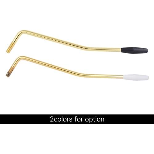 6mm Thread Diameter Single Tremolo Trem Vibrato Whammy Bar Arm Crank Lever for Electric Guitar Tremolo System Golden with Black