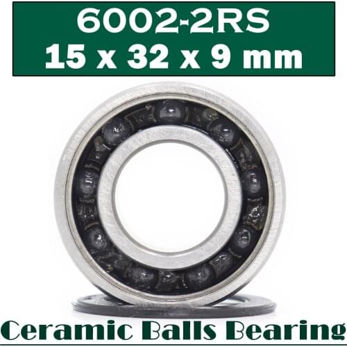 6002 Hybrid Ceramic Bearing 15x32x9 mm ABEC-1 ( 1 PC ) Bicycle Bottom Brackets & Spares 6002RS Si3N4 Ball Bearings
