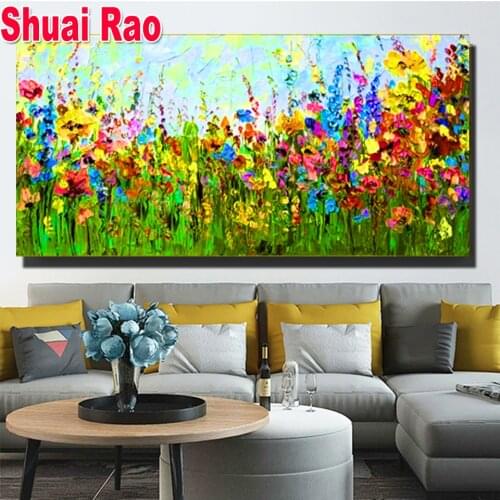 Fantasy flower abstract DIY Diamond Painting puzzle Full Square Round Painting CrossStitch Rhinestones Mosaic Gift Home Decor