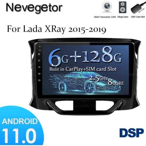 Android 10 For Lada Xray 2015-2019 Car Radio Multimedia Video Player GPS Navigation NO DVD 2 Din Octa-Core