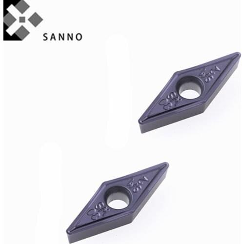 Free Shipping 50Pcs/Lots VCMT160404-SM IC907 / VCMT160408-SM IC907 CNC Carbide Turning Inserts Carbide Tips Cutting Blade