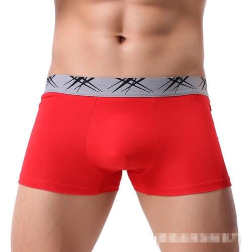 Brand Pure Cotton Mens Underwear Sexy Youth Fashion Man Panties Comfortable Breathable Underpants Male Boxer Soft Undershorts