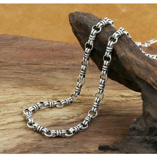 Real Solid 925 Sterling Silver thai Necklace LINK Chain men women jewelry 4mm A4759