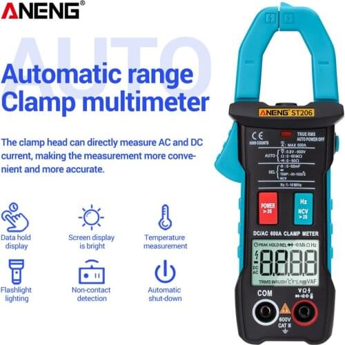 ANENG ST206 204 205 203 Digital Clamp Meter D Multimeter Ammeter Voltage Tester Car Amp Hz Capacitance NCV Ohm Car Repair Tool