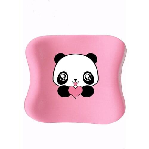 Custog Memory Foam Kids-Young Visco Waist Support Back Pillow For Study Chair Orthopedic Health Care Pad Panda