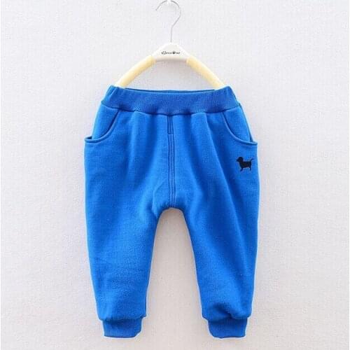 Retail New Winter Childrens Harem Pants Boys Casual Cartoon Warmer Pants For 2-7Yrs Kids Thicker Pants Babi Trouser Clothing