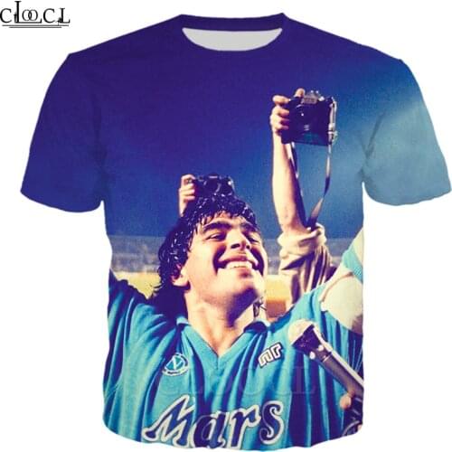 CLOOCL Diego Armando Maradona 2021 Summer 3D Print Men Women T-Shirts Harajuku Casual Tee Shirts Unisex T-shirt Drop Shipping