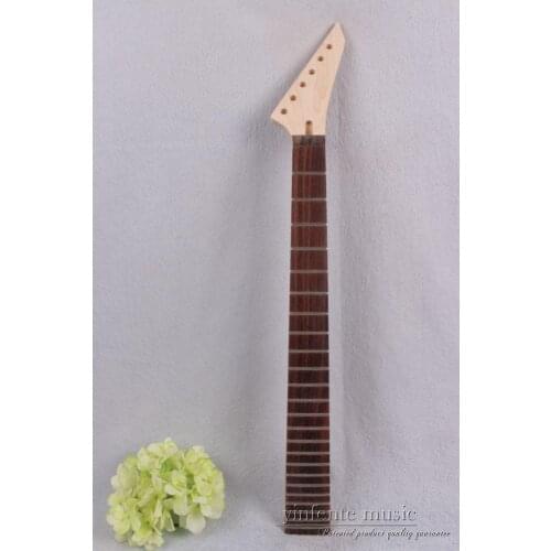 New Electric Guitar Neck Maple Rosewood No Inlaid 24 fret 25.5 inch Left #753