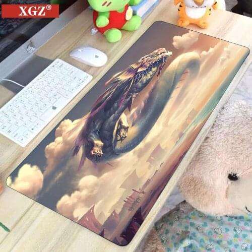XGZ Dragon Gaming Mouse Pad Computer Game Player Mouse Pad Large Game Rubber Non-slip Mouse Pad Animation PC Laptop Big Muse Pad