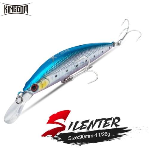 Kingdom Sea Fishing Lures Sinking Wobbler 11g 26g Jerkbait Suspending Minnow Depth 0.4-1.2m Bass Lure Far Casting Artficial Bait