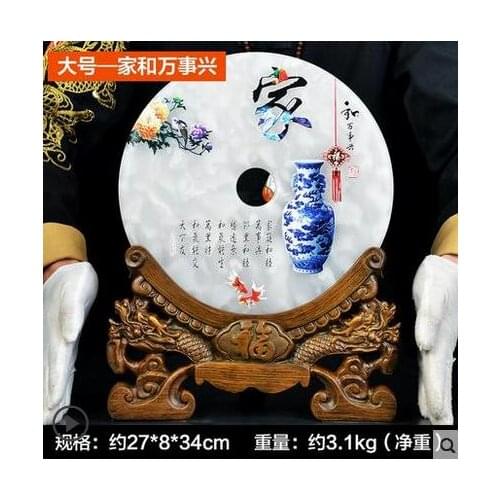 Jia safe buckle ornaments natural jade lucky gift living room new home decorations