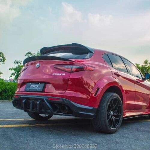 For Alfa Romeo Giulia 2015-2018 Carbon Spoiler Wing Trunk Lip Boot Cover Car Styling