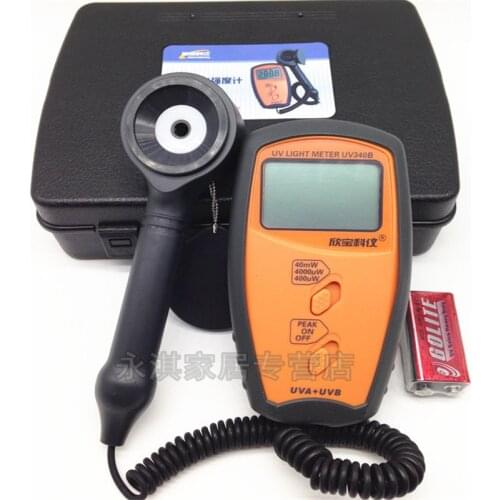 UV340B Pocket UV Light Meter UVA & UVB Measure Tester The intensity of ultraviolet detector Uv light meter lux meter