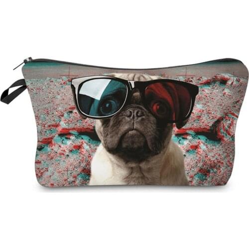 Dumplings shape Cosmetic bag with Dog 3D Print Versatile Travel Waterproof Makeup Bag Perfect Hanging Travel Toiletry Organizer
