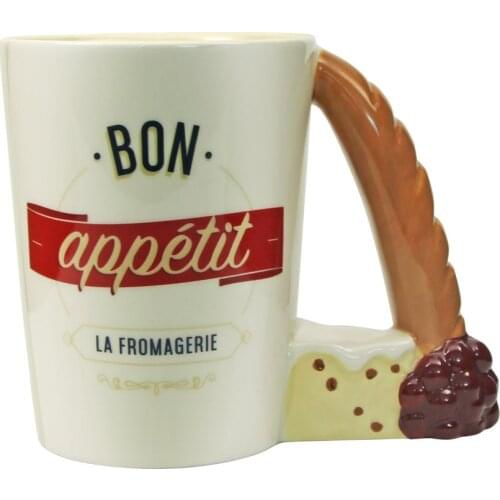 Baguette Handle Mug French Dessert Coffee Mug Home Kitchen Decor Office Ceramic Water Cup