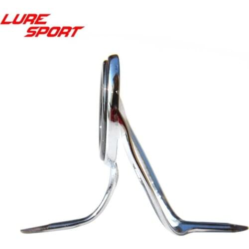 LureSport 10pc MN guide silver Steel frame guide black ring rod repair Fishing Rod Building component Repair DIY Accessory