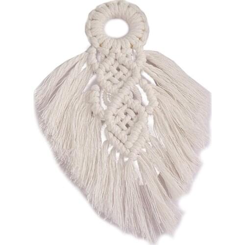 Macrame Door Handle Swing Rope Hanging Ornament DIY Rope Handmade Woven Wall Decor Baby Girls Room Decor Home Nursery Decoration