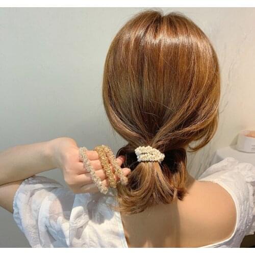 Small Metal Piece White/Pink/Clear/Brown Crystal Pearls Hairbands Women Hair Accessories Fashion Party Wedding Jewelry YHA033