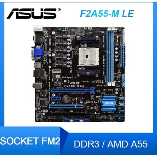 For ASUS F2A55-M LE Original Desktop Motherboard Socket FM2 DDR3 For AMD A55M A55 SATA II Used Mainboard
