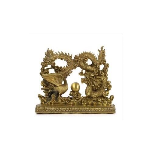 Copper longfeng furnishing articles Fortune home feng shui plutus gift decoration + Z town house to ward off bad luckroom Art