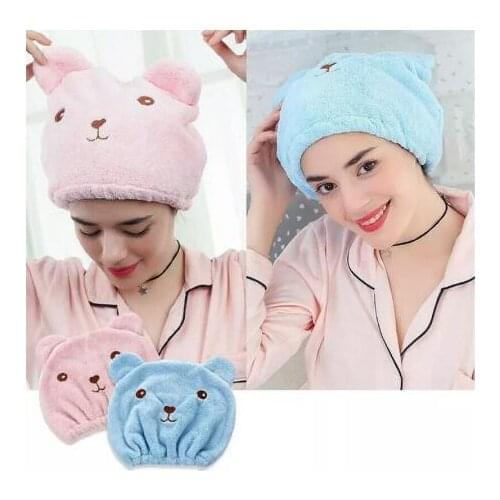 Cartoon Hair Turban Quickly Dry Hair Hat Towel Shower Cap with Hygroscopicity And Breathability Microfiber Bathing Cap Bath-Spa