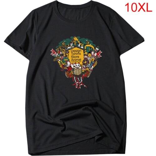 2020 New Oversized T-Shirts Men Casual Short Sleeve Tshirts O-Neck Cotton Summer Tops Tees for Male Plus Size 9XL 10XL HX263