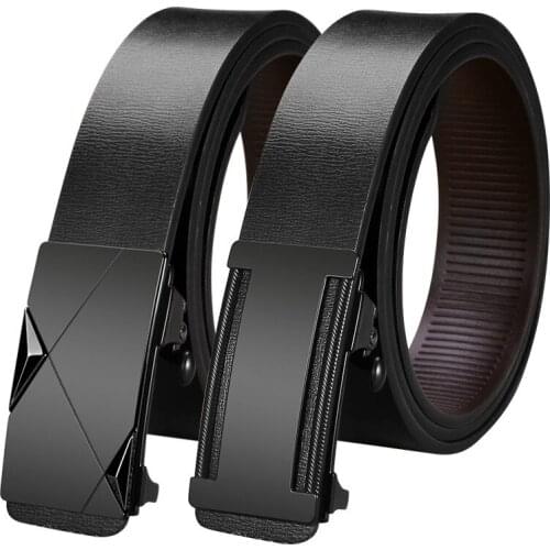 2021 Mens leather inner wear toothless automatic buckle casual pure leather business customized luxury designer brand belt