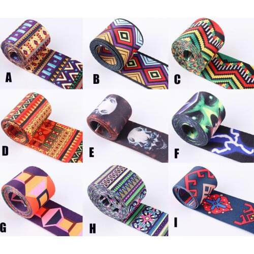 Soft Webbing Ribbon Straps 3yards 50mm Colorful Stripe Nylon Ribbon Leash for luggage/totes Belt Strap Handbag Strap Dog collar