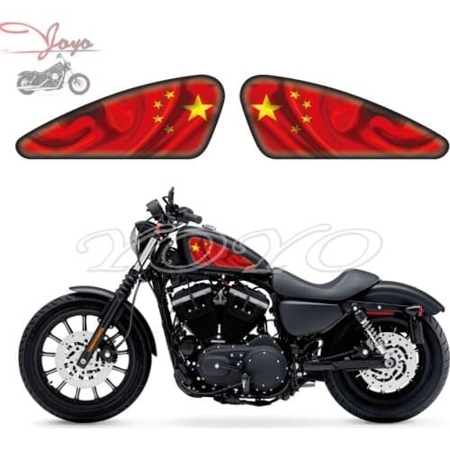 China Flag Logo Graphics Fuel Tank Decals Stickers For Harley Sportster XL 883 1200 X/V/R/N/L/C Iron Forty Eight Seventy Two