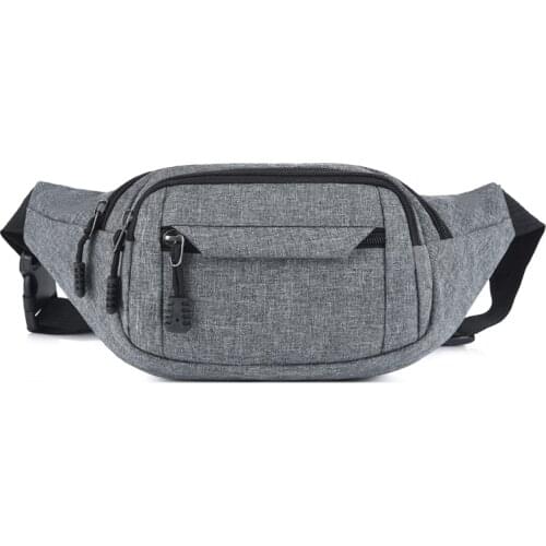 Fashion Nylon Men Belt Pouch Belt Bag Crossbody Bags Waterproof Casual Large Phone Sports Bag Chest Bag Womens Bag